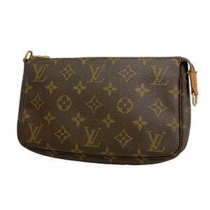 LOUIS VUITTON Authentic Brown Monogram Pochette Pouch